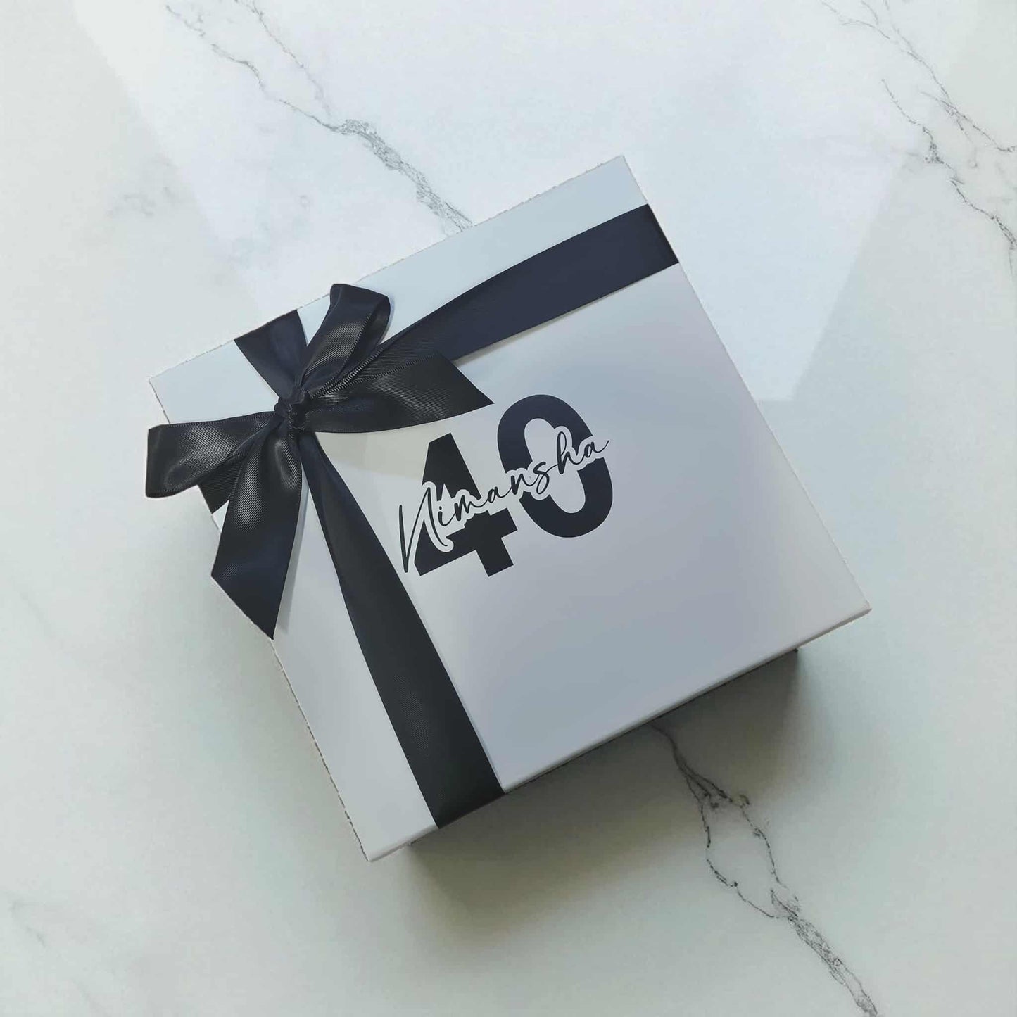 Personalised Laser Engraved Milestone Stemless Wine Glass with Gift Box