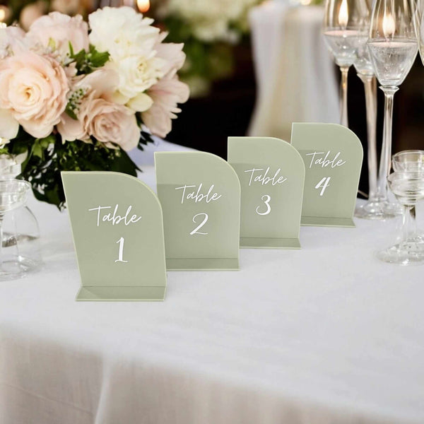 Half Arch Shaped Wedding Table Numbers | Wedding Signage NZ – A ...