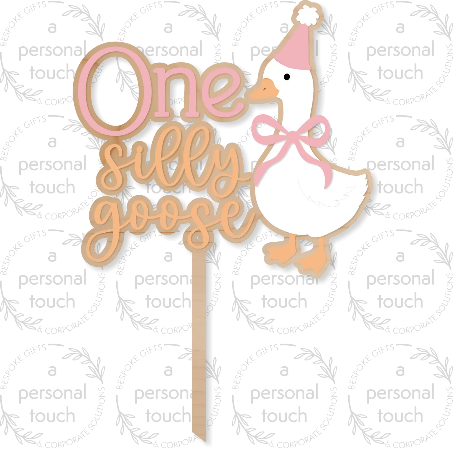 “One Silly Goose” First Birthday Cake Topper