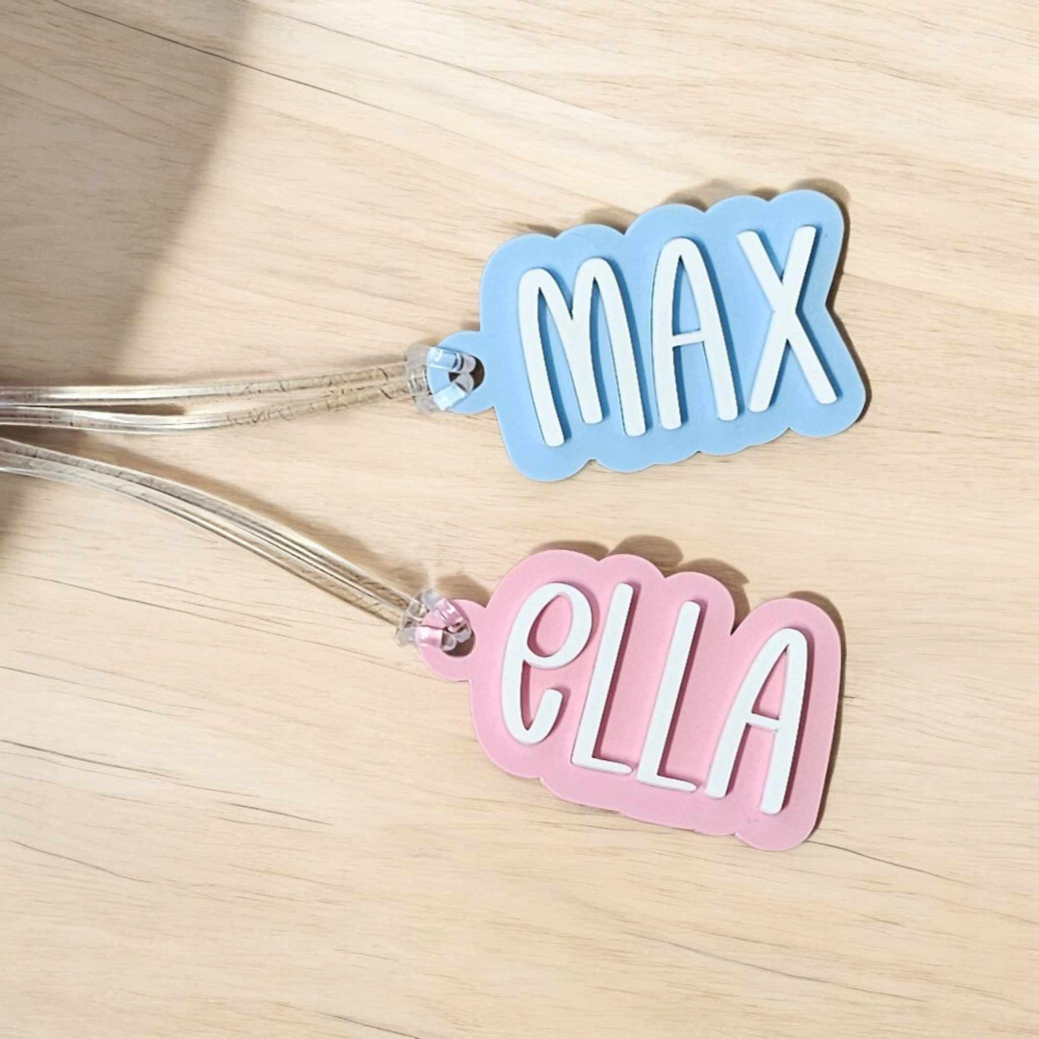 Personal Tags Example Personalised Acrylic Bag Tags β Custom Name Tags β A Personal Touch