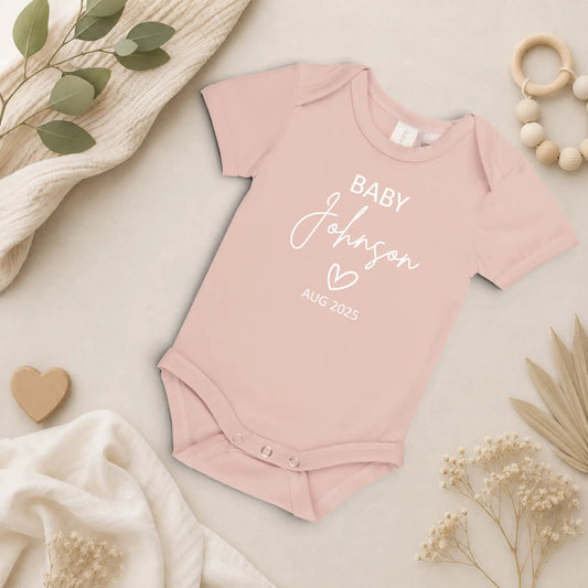 Baby [Surname] - Personalised Coming Soon Baby Onesie