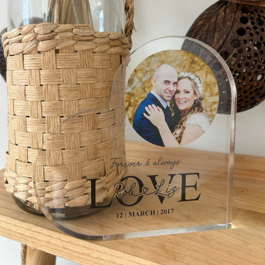 Personalised Photo Acrylic Heart Keepsake
