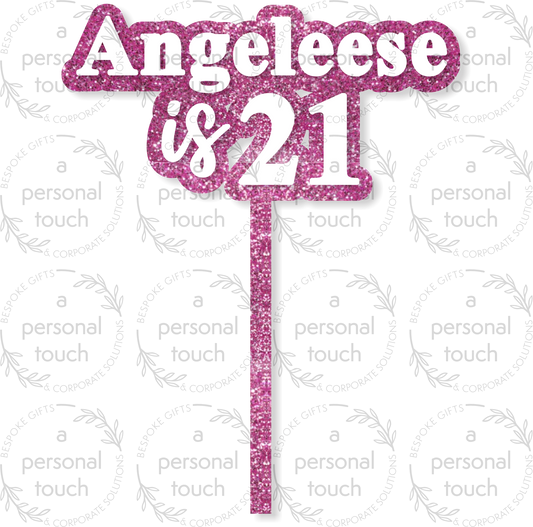 Personalised Milestone Cake Topper - Dual Layered Acrylic