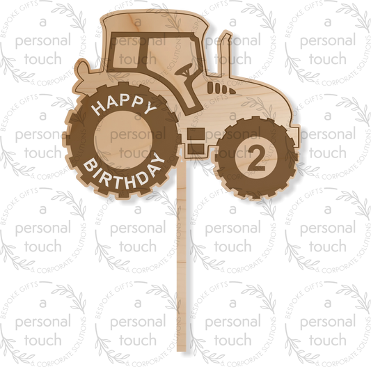 Tractor Cake Topper - Personalised