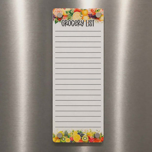 Acrylic Grocery List Fridge Planner NZ – Reusable Shopping List | A4 or Slim
