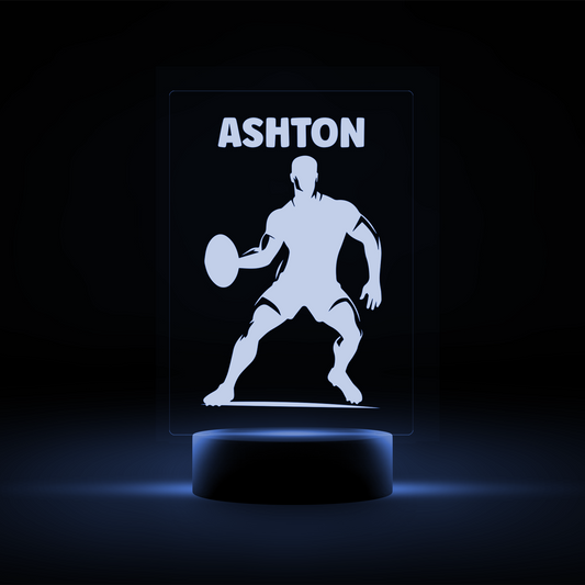 Rugby Themed Night Light - Male Player