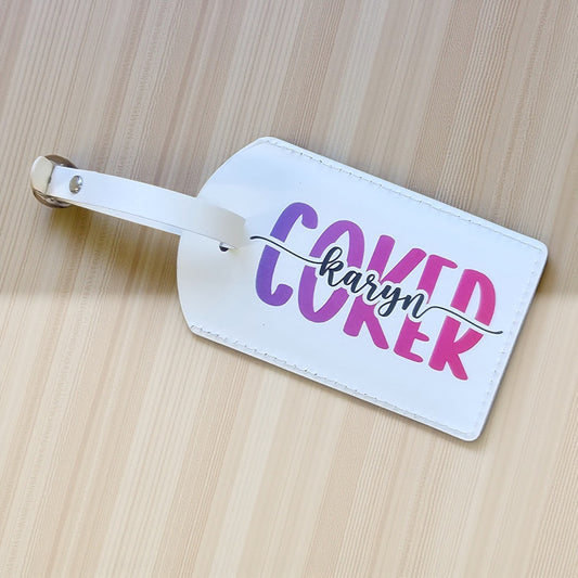 Personalised Script Name Luggage Tag – Custom Travel Tag NZ