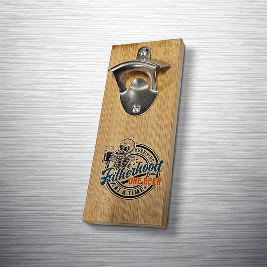 Surviving Fatherhood One Beer At A Time | Fridge Mounted Magnetic Bottle Opener