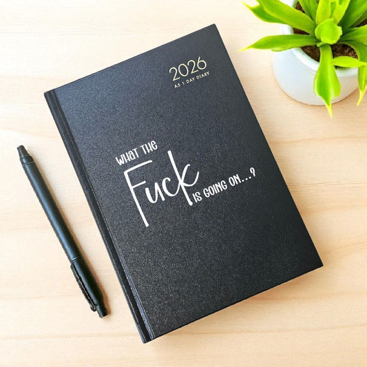 “What The Fuck Is Going On” Funny Collins Branded A5 Diary / Planner – One Day Per Page