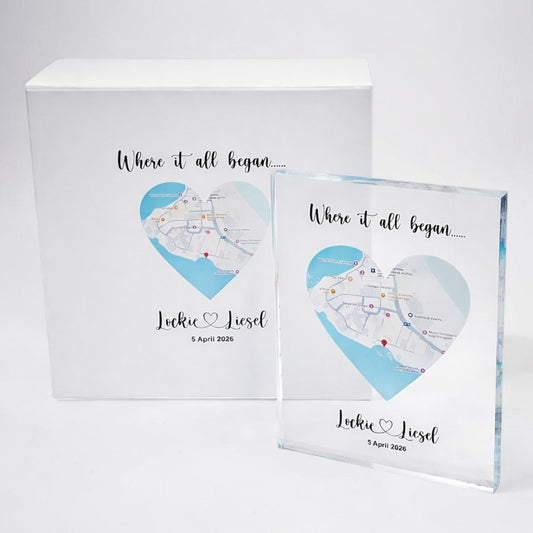 Custom Map Acrylic Keepsake - Where It All Began