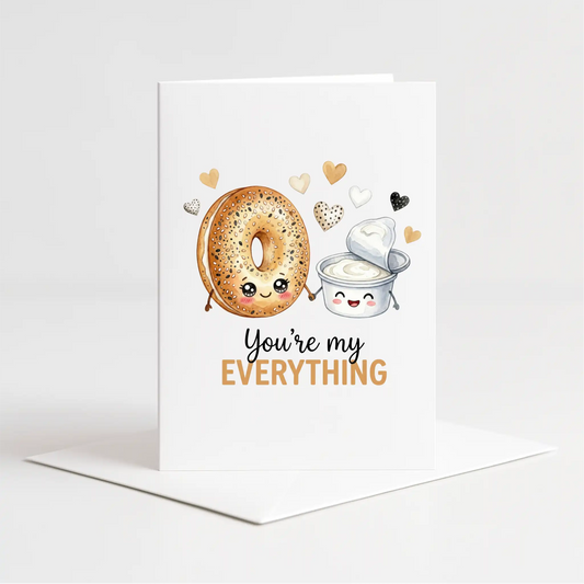 "You're My Everything" Card – Custom Personalised Message Printed Inside