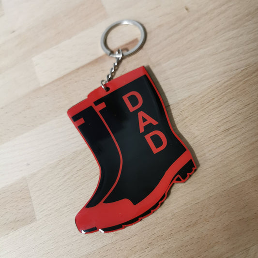 "Dad" Gumboot Key Chain