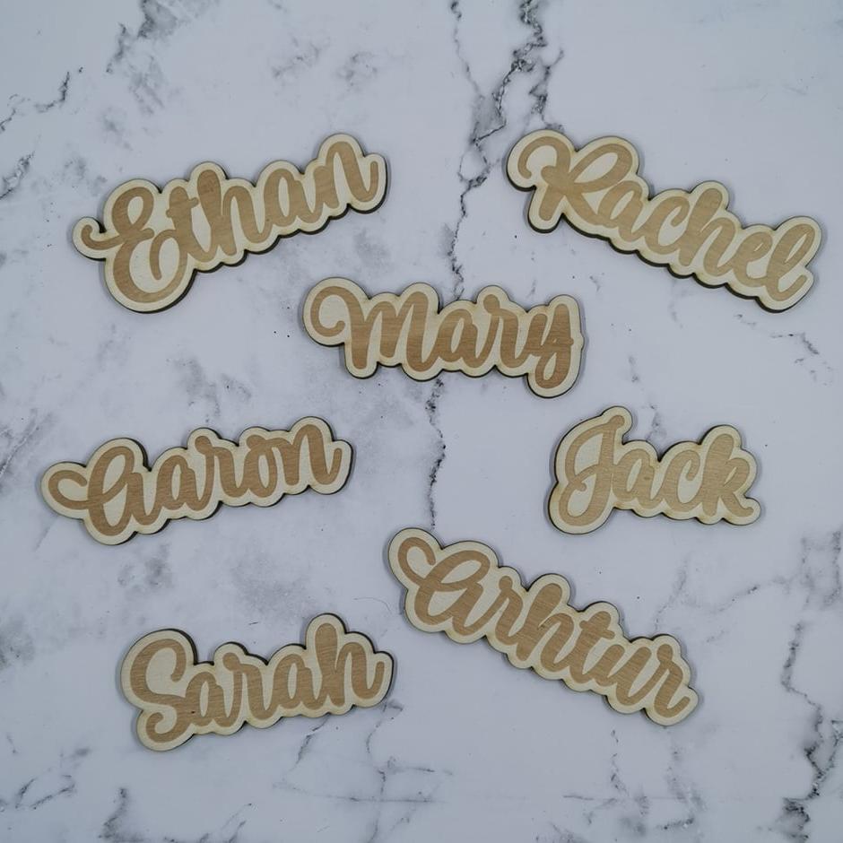 Wooden Name Cut Outs with Offset – A Personal Touch