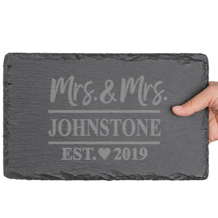 Personalised Slate Serving Boards - Mr & Mrs, Mrs & Mrs or Mr & Mr