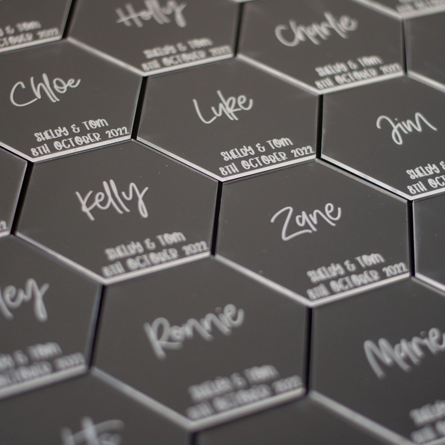 Engraved Acrylic Coaster Place Cards